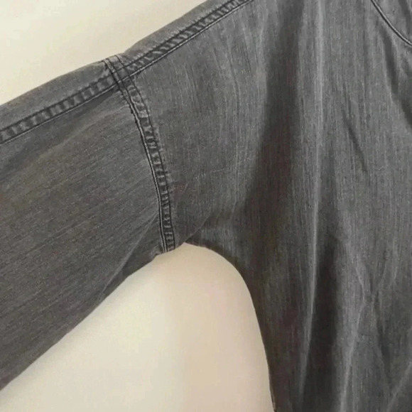 🍁 Madewell Denim Side-Lace Top in Sloan Black XXS - Picture 4 of 10